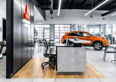 Spokane commercial photography inside Mitsubishi